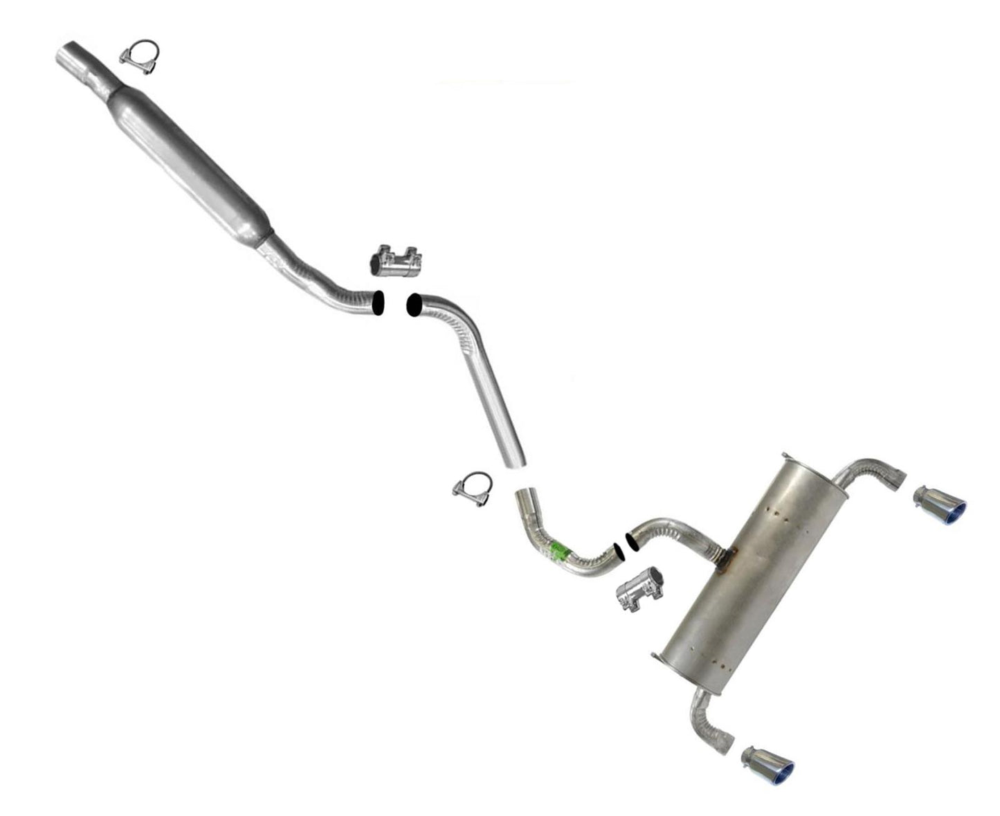 Resonator Extension Pipe Muffler For Jeep Cherokee 14-18 3.2L All Wheel Drive