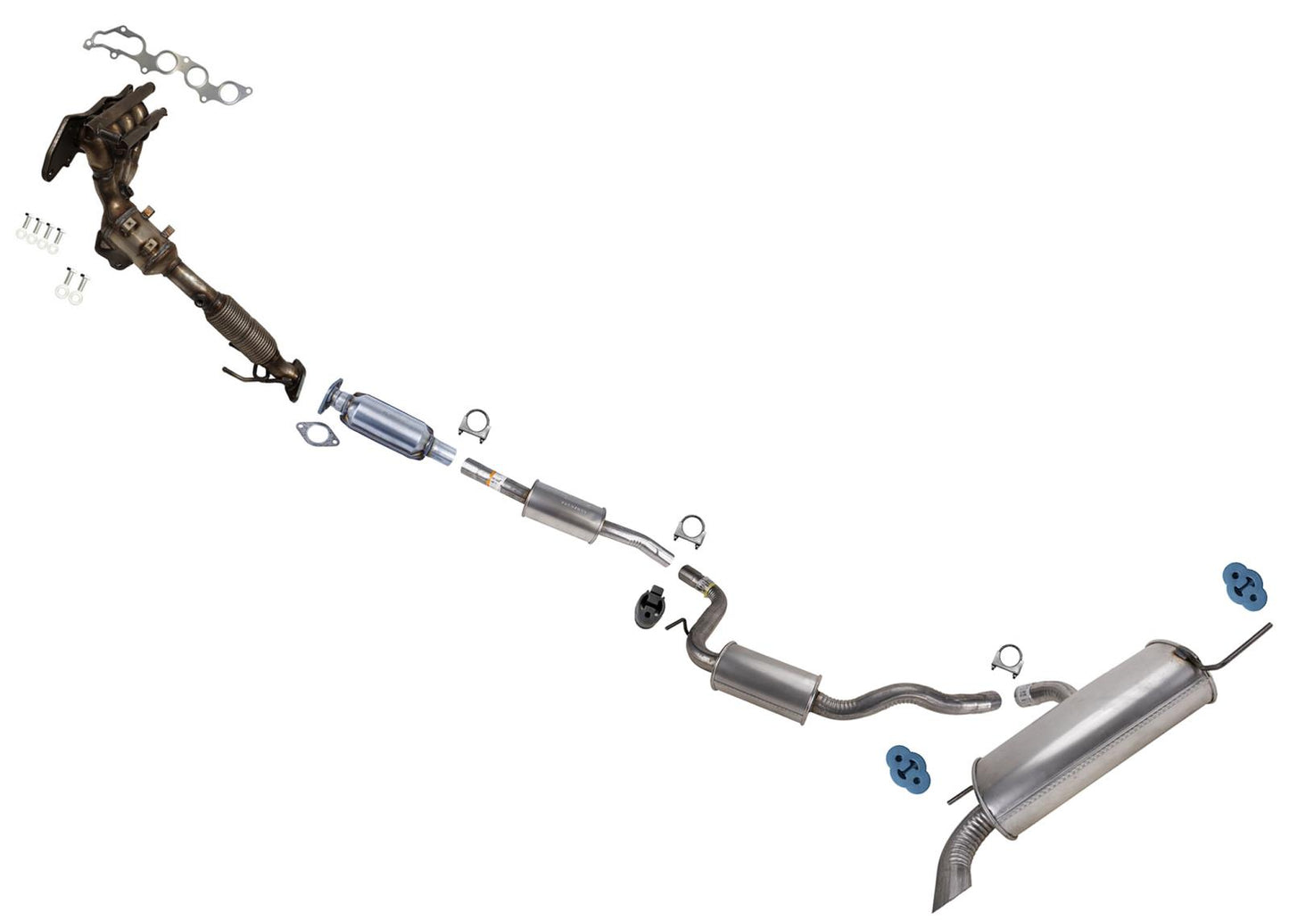 Converter Resonator Pipe Rear Mufflers Exhaust Sys for Ford C-Max Hybrid 13-18