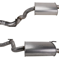 Weld on Dual Rear Muffler for Ford Mustang 2015 2016 2017 2018 2020 2023 2.3L