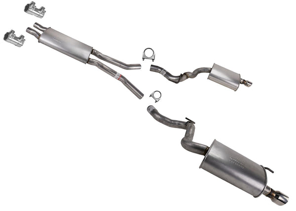 Rear Mufflers Dual Exhaust System Resonator for Ford Mustang 2015-2017 3.7L V6