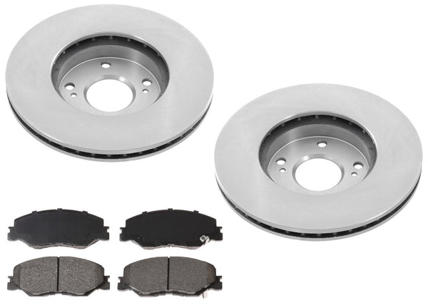 Front Coated Brake Rotors Ceramic Brake Pads Hardware For Honda Civic 2022-2024