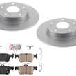 Rear Coated Brake Rotors Ceramic Brake Pads Hardware For Honda Civic 2022-2024