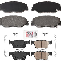 Front Rear AME Ceramic Disc Brake Pads Hardware For Honda Civic 2022 2023 2024