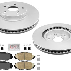F Disc Brake Rotors Ceramic Pads for All Wheel Drive Toyota Matrix 2009-2013 2.4