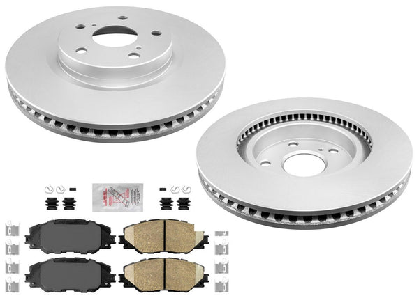 F Disc Brake Rotors Ceramic Pads for All Wheel Drive Toyota Matrix 2009-2013 2.4
