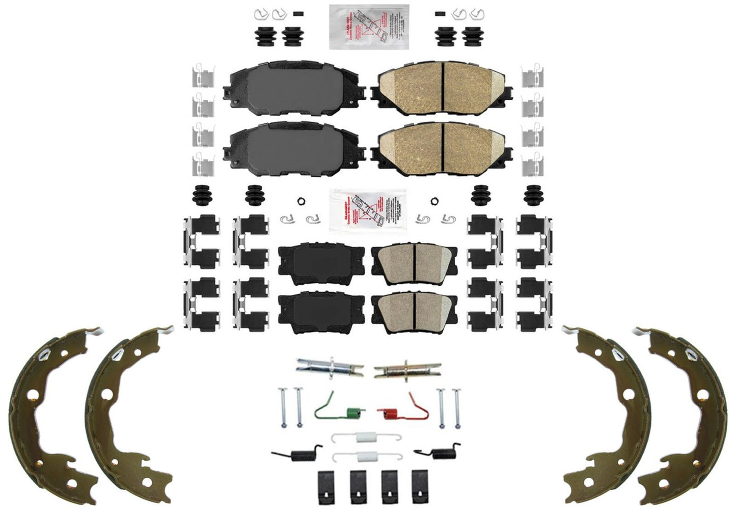 AME Ceramic Disc Brake Pads for All Wheel Drive Toyota Matrix 2009-2013 2.4L