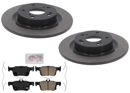 Rear Coated Brake Rotors Ceramic Brake Pads For Honda Civic Si R 2022 2023 2024