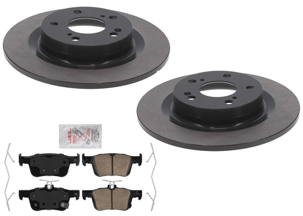 Rear Coated Brake Rotors Ceramic Brake Pads For Honda Civic Si R 2022 2023 2024