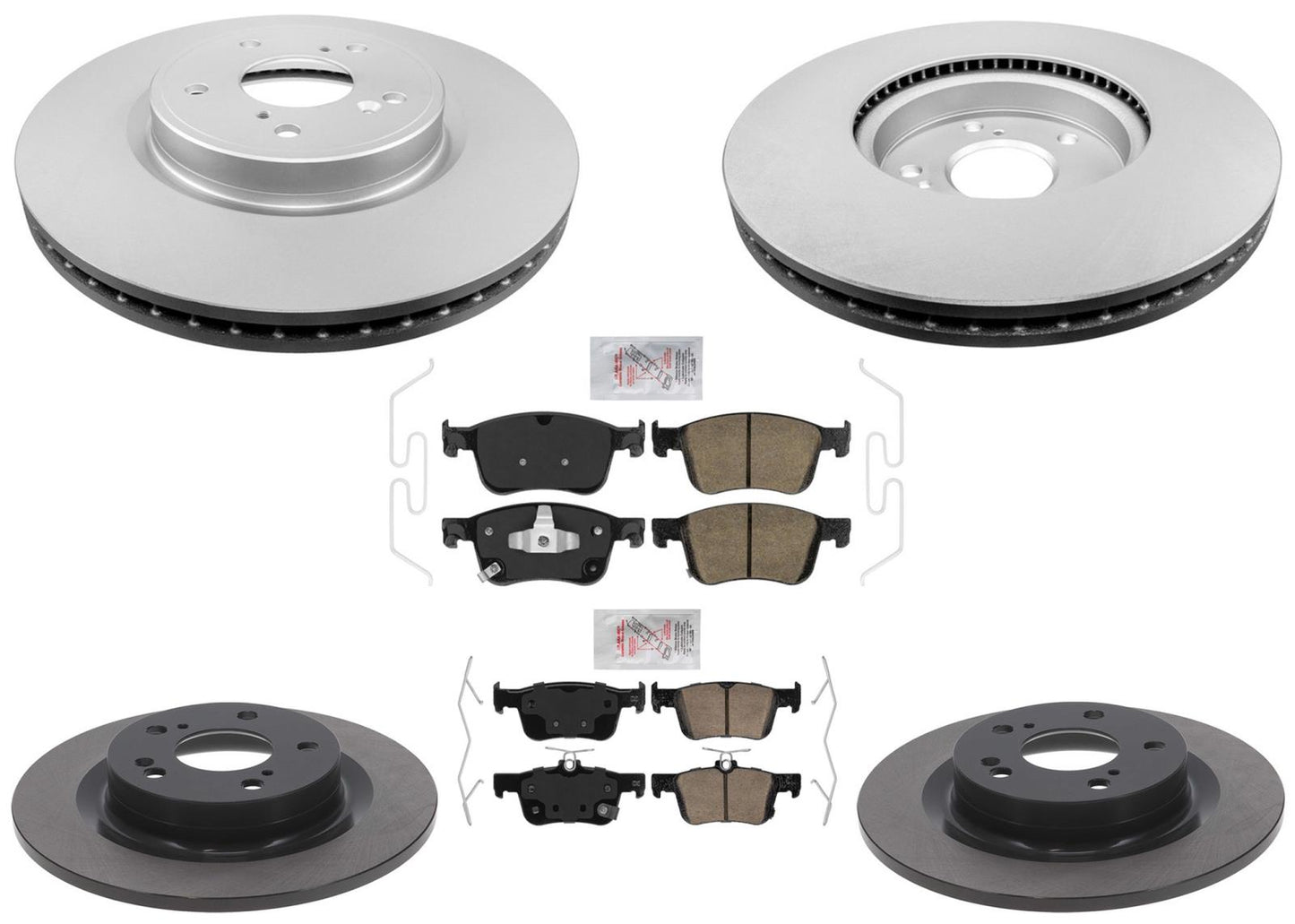 F&R Coated Brake Rotors Ceramic Brake Pads For Honda Civic Si 2022 2023 2024