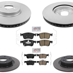 F&R Coated Brake Rotors Ceramic Brake Pads For Honda Civic Si R 2022 2023 2024