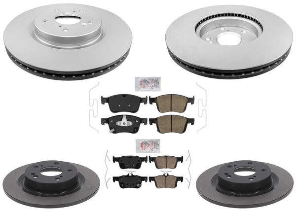 F&R Coated Brake Rotors Ceramic Brake Pads For Honda Civic Si R 2022 2023 2024