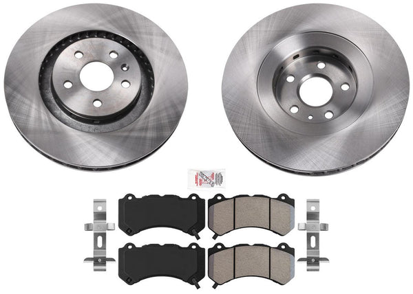 Front Disc Brake Rotors Brake Pads for Cadillac CTS Type V 370MM 2009 2010 2015