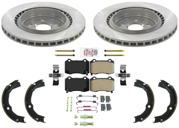 Rear Disc Brake Rotors Brake Pads for Cadillac CTS Type V 365MM 2009 2010 2015
