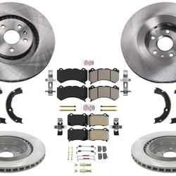Front Rear Disc Brake Rotors Pads for Cadillac CTS Type V 370MM 2009 2010 2015