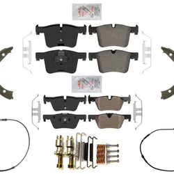 Front Rear Disc Brake Pads Parking Shoes Hardware For BMW 320i xDrive 2013-2018