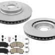 Front GEO Coated Disc Brake Rotors Brake Pads for Infiniti Q50 2014-2023