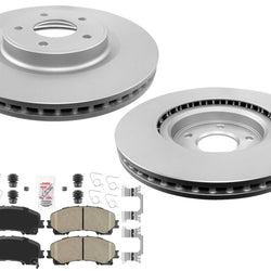 Front GEO Coated Disc Brake Rotors Brake Pads for Infiniti Q50 2014-2023