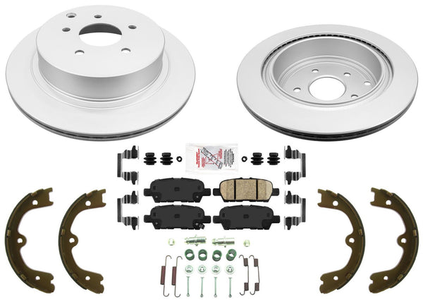 Rear GEO Coated Disc Brake Rotors Brake Pads for Infiniti Q50 2014-2023