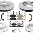 GEO Coated Disc Brake Rotors Brake Pads for Infiniti Q50 2014-2023