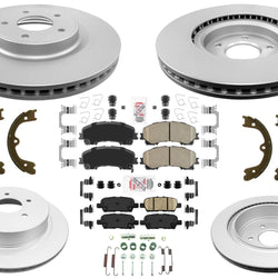 GEO Coated Disc Brake Rotors Brake Pads for Infiniti Q50 2014-2023