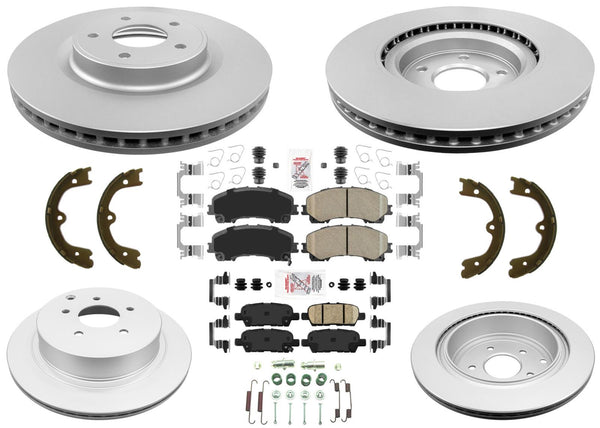 GEO Coated Disc Brake Rotors Brake Pads for Infiniti Q50 2014-2023