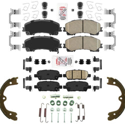 Front & Rear Disc Brake Pads & Parking Shoes for Infiniti Q50 2014-2023