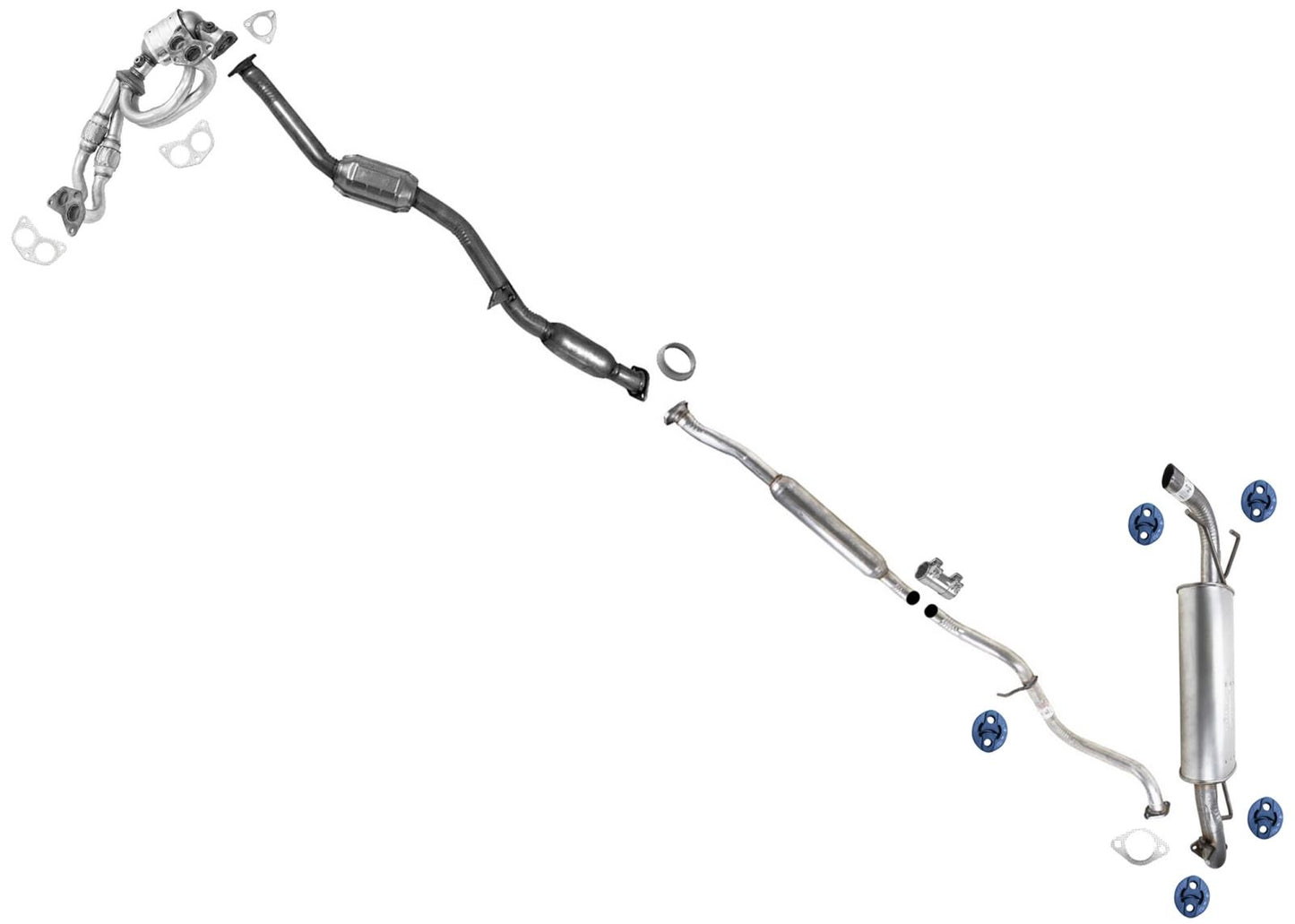 Exhaust System Extension Pipe Mufflers for Subaru Impreza Hatchback 2008-10 2.5L