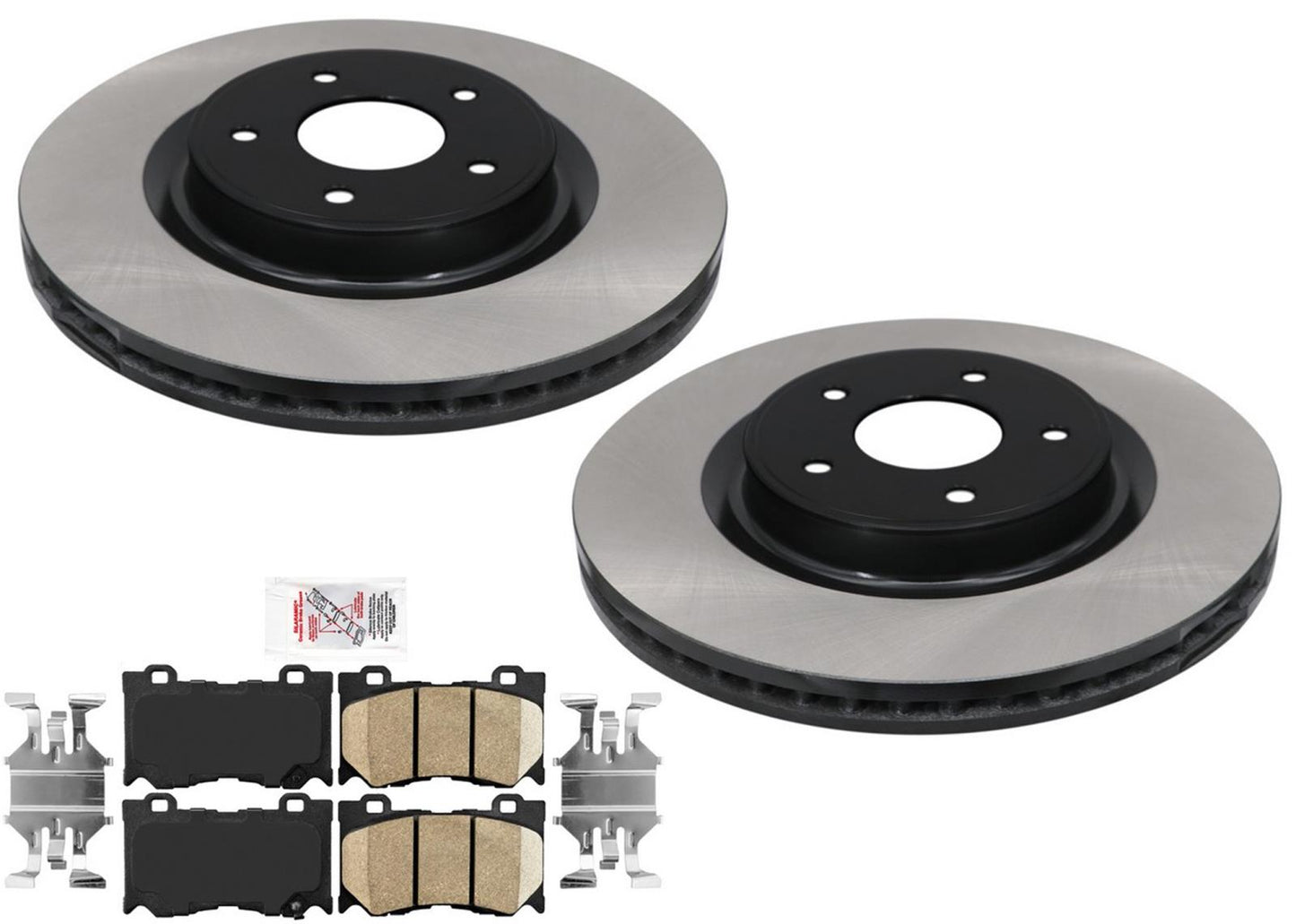 Front Carbon Disc Brake Rotors & Pads for Infiniti Q50 2014-23 W/ Sport Package