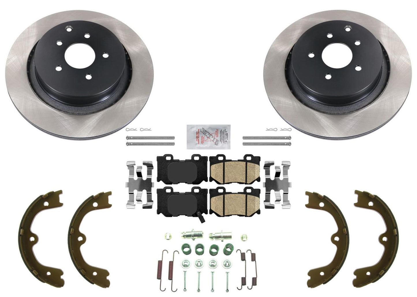Rear Carbon Disc Brake Rotors & Pads for Infiniti Q50 2014-23 W Sport Package