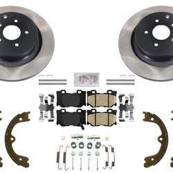 Rear Carbon Disc Brake Rotors & Pads for Infiniti Q50 2014-23 W Sport Package