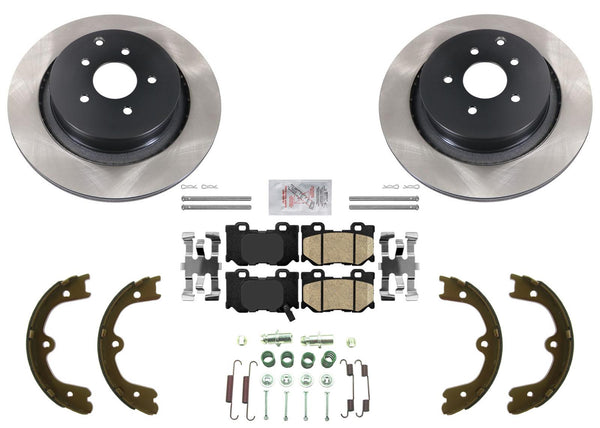 Rear Carbon Disc Brake Rotors & Pads for Infiniti Q50 2014-23 W Sport Package