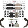 Front & Rear Disc Brake Ceramic Pads Parking Shoes for Toyota Camry 2012-2017