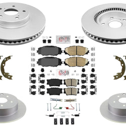 Disc Brake Rotors Ceramic Pads for All Wheel Drive Toyota Matrix 2009-2013 2.4L
