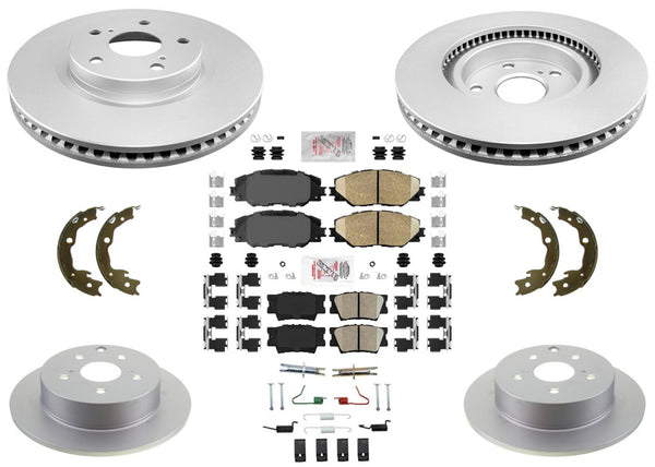 Disc Brake Rotors Ceramic Pads for All Wheel Drive Toyota Matrix 2009-2013 2.4L