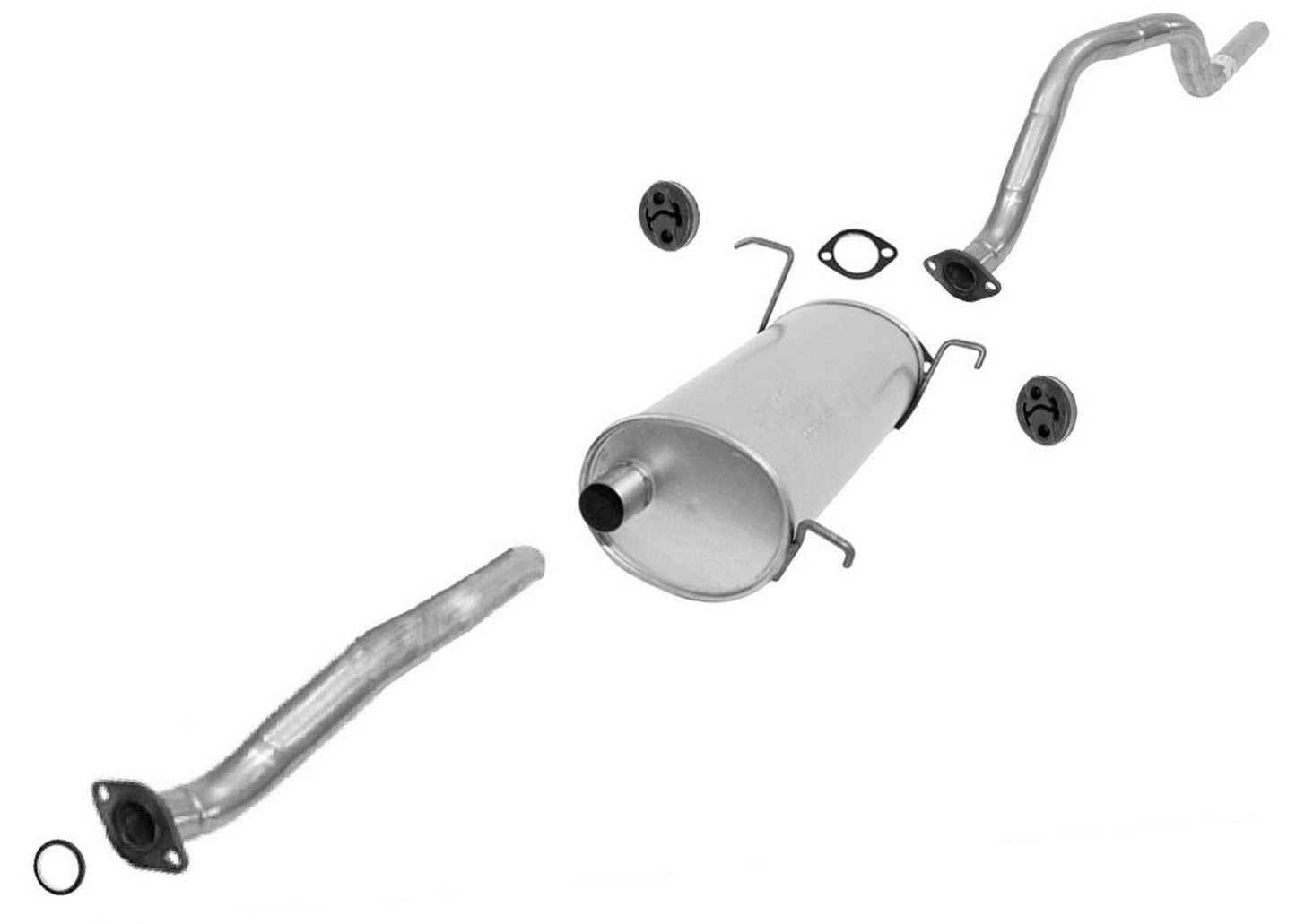 Muffler Tail Pipe Exhaust System For 1995 1996 1997 Kia Sportage 4 Door DOHC