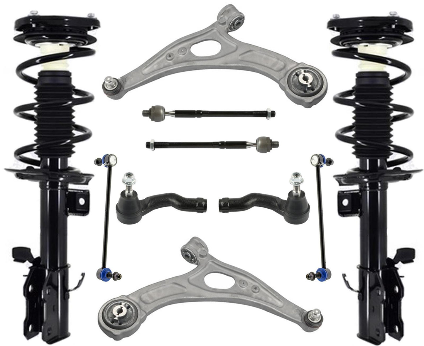 Front Struts Control Arms Tie Rods Links For Ford Escape 2020-22 All Whel Drive