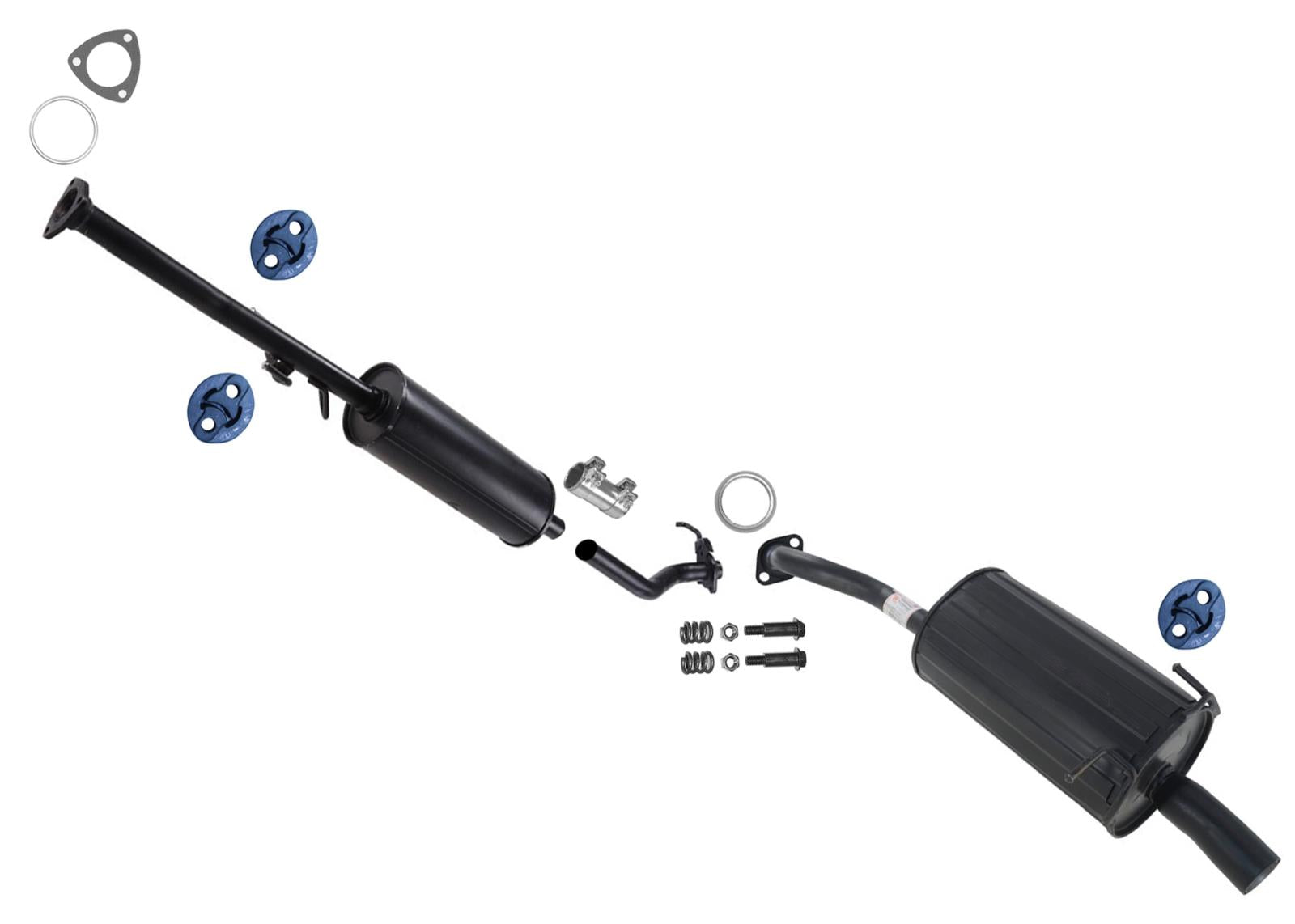 Muffler Exhaust System Tail Pipe Resonator USA Pro For Honda CR-V CRV 2007-2009