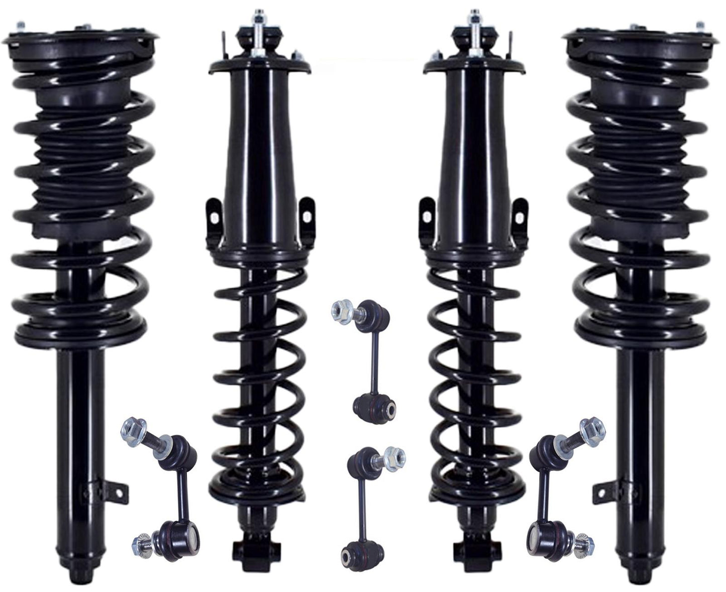 Front & Rear Struts & Links For GS350 07-11 All Wheel Drive W/O Adaptve Control