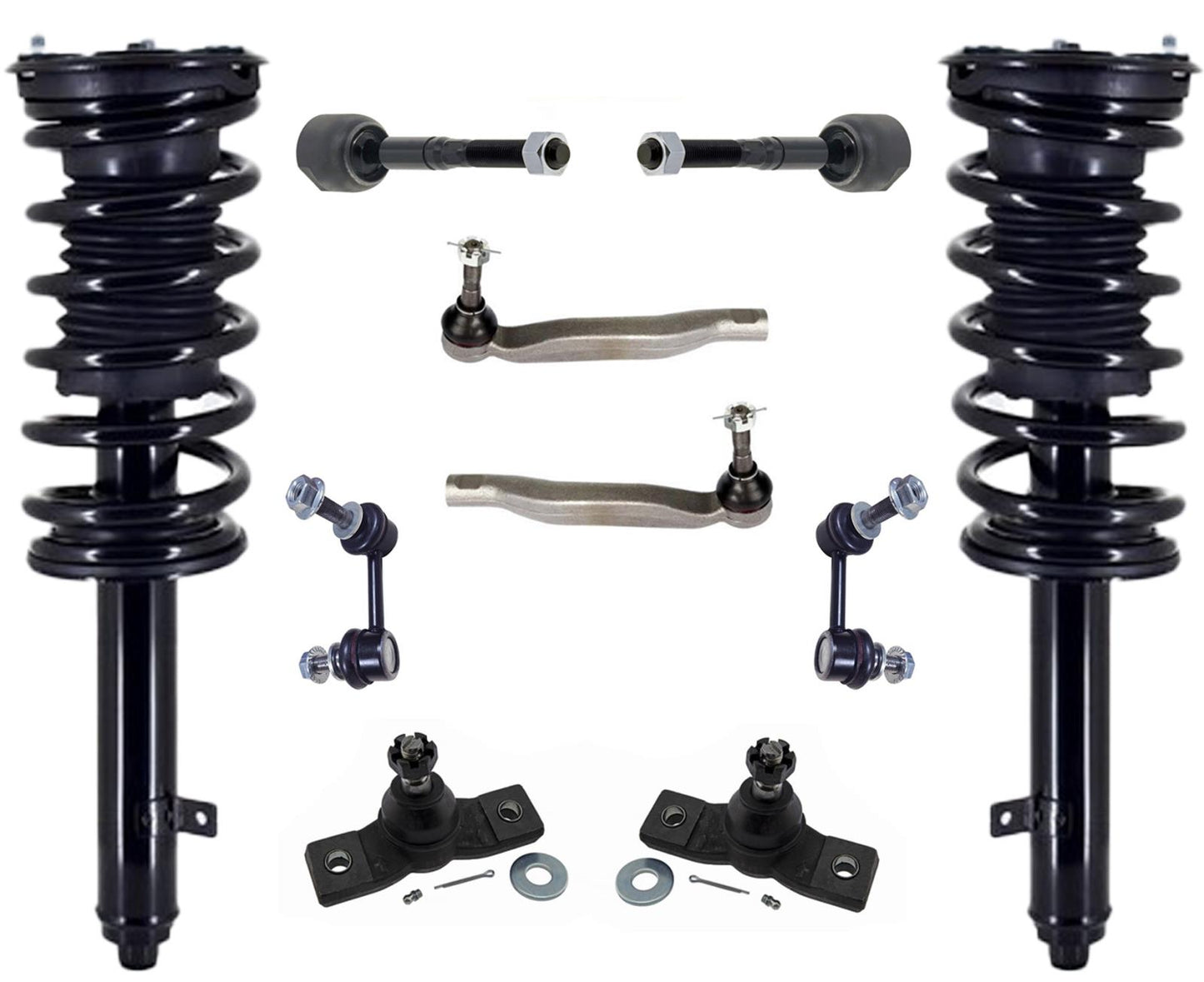 Front Struts Ball Joints Tie Rods & Links For Lexus GS350 2007-11 All Whel Drve