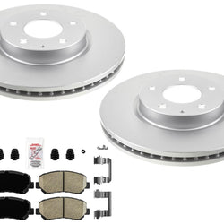 Front Coated Disc Brake Rotors & Pads Hardware for Mazda CX-5 2013 2014 2015
