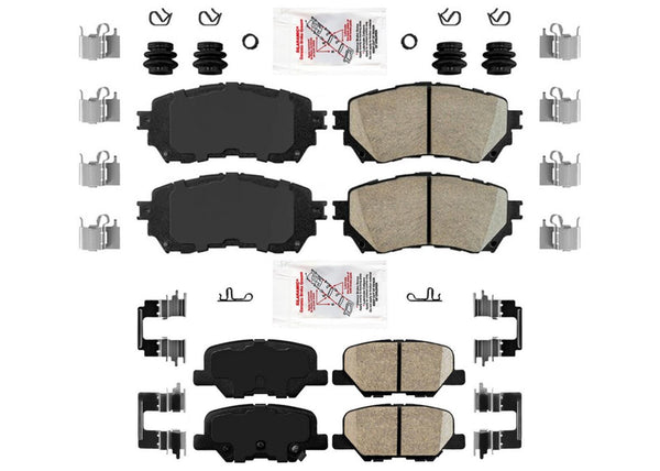 AME Front and Rear Ceramic Disc Brake Pads Hardware for Mazda 6 2014 2015