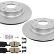 Rear Coated Disc Brake Rotors Ceramic Brake Pads Hardware for Mazda 6 2014-2015