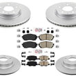 Coated Disc Brake Rotors Ceramic Brake Pads Hardware for Mazda 6 2014-2015