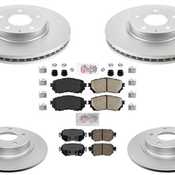 Coated Disc Brake Rotors Ceramic Brake Pads Hardware for Mazda 6 2016 2017 2018