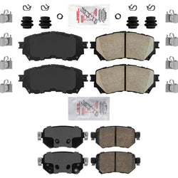 AME Front & Rear Ceramic Disc Brake Pads Hardware for Mazda 6 2016 2017 2021