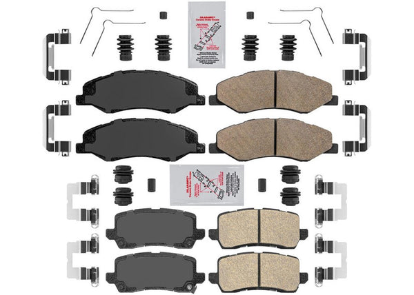 Front & Rear Ceramic Disc Brake Pads Hardware for Honda Odyssey 2018 2020 2025