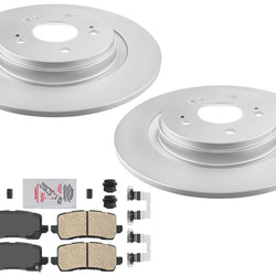 Rear Coated Disc Brake Rotors & Ceramic Brake Pads for Honda Odyssey 2018-2025