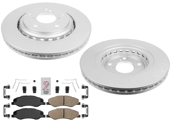 Front Coated Disc Brake Rotors & Ceramic Brake Pads for Honda Odyssey 2018-2025