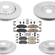Coated Disc Brake Rotors Ceramic Brake Pads Hardware for Honda Odyssey 2018-2025