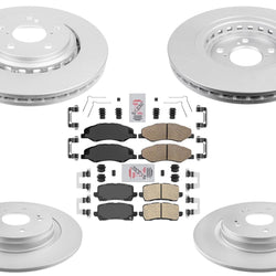 Coated Disc Brake Rotors Ceramic Brake Pads Hardware for Honda Odyssey 2018-2025